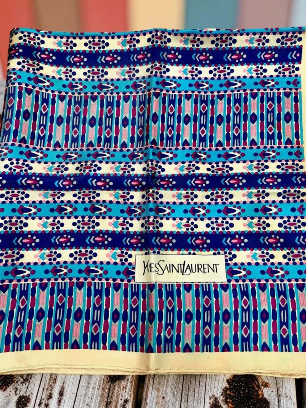 Yves Saint Laurent YSL  Silk Satin Scarf 31